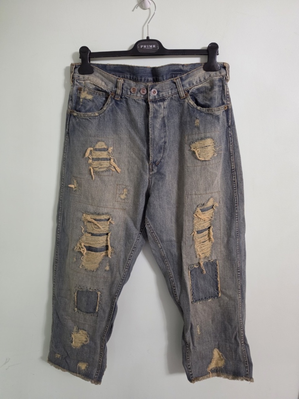 Magnolia Pearl Miner Denim Distressed Pants Jeans Washed Indigo One Size